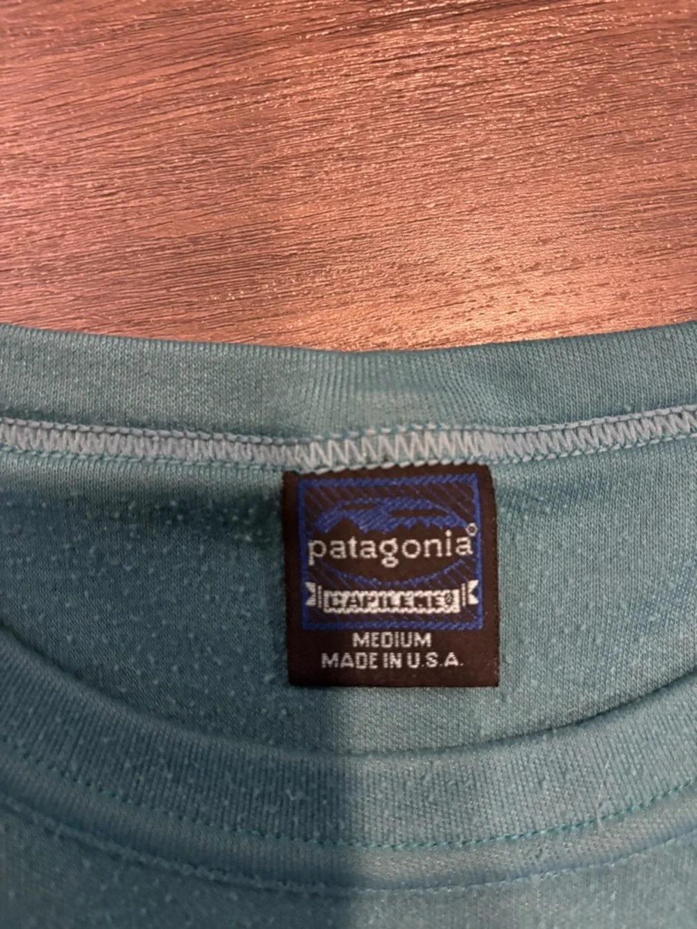 Patagonia Long Sleeve Crew in Teal Green - Picture 2 of 2